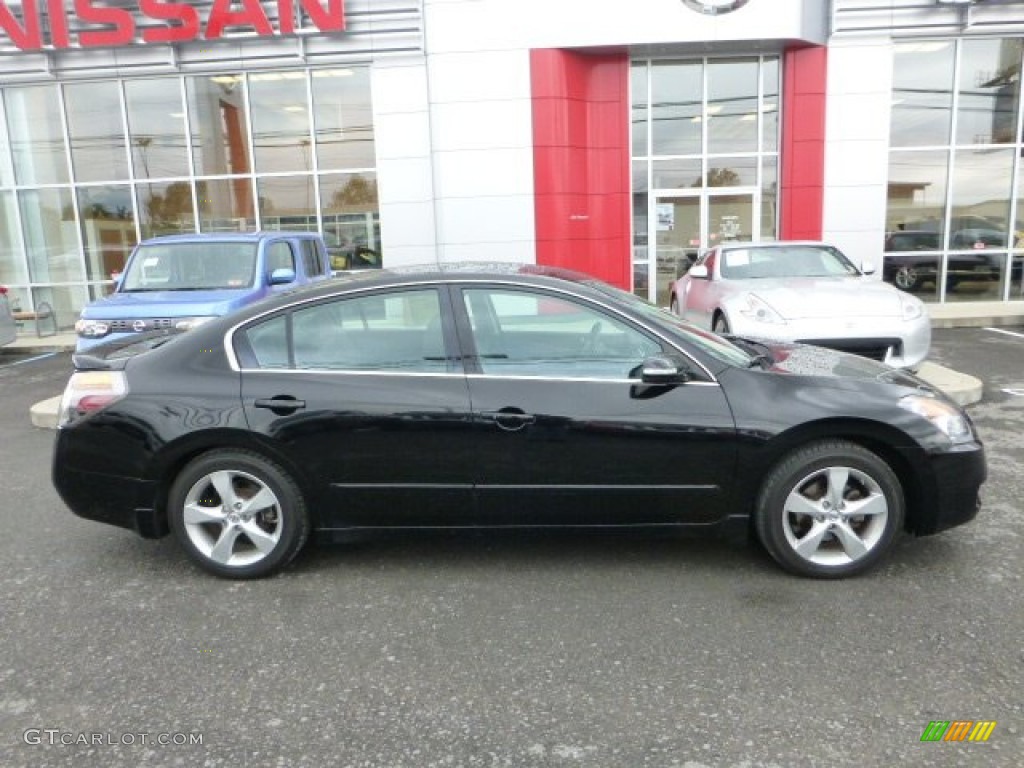 2007 Altima 3.5 SE - Super Black / Charcoal photo #2