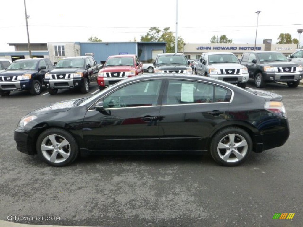 2007 Altima 3.5 SE - Super Black / Charcoal photo #10
