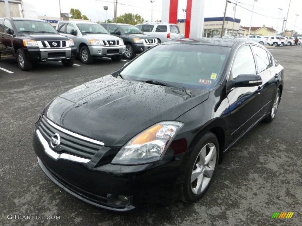 2007 Altima 3.5 SE - Super Black / Charcoal photo #11
