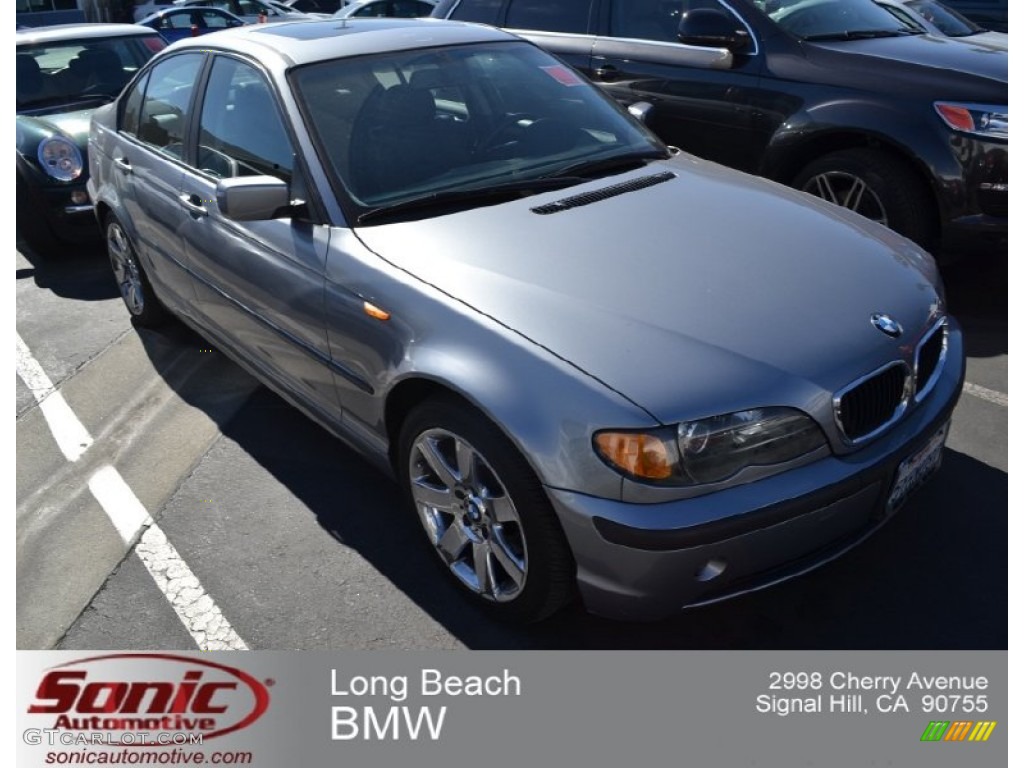 2003 3 Series 325i Sedan - Steel Grey Metallic / Black photo #1