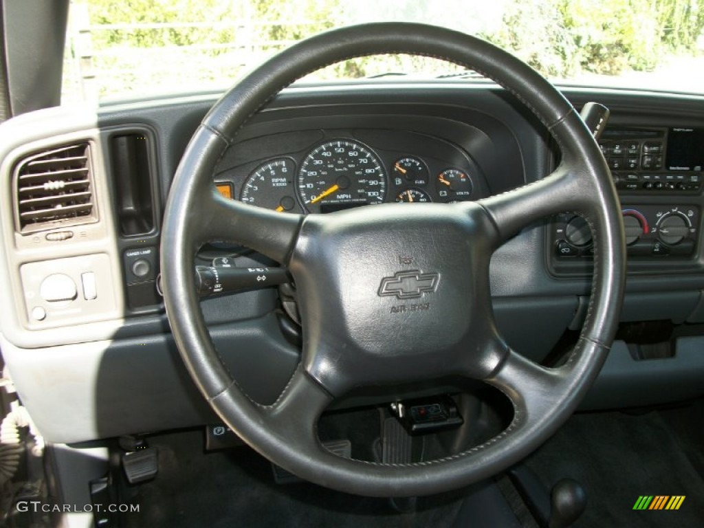 2000 Chevrolet Silverado 2500 LS Extended Cab 4x4 Graphite Steering Wheel Photo #72241010