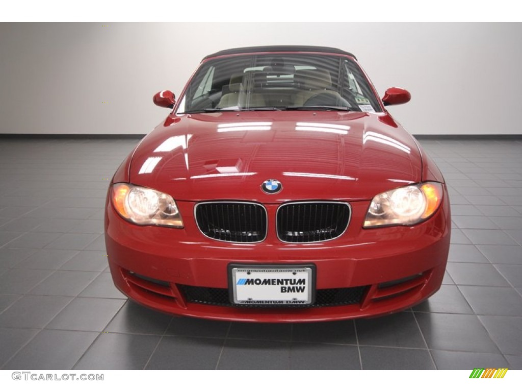 2009 1 Series 128i Convertible - Crimson Red / Savanna Beige/Black Boston Leather photo #6