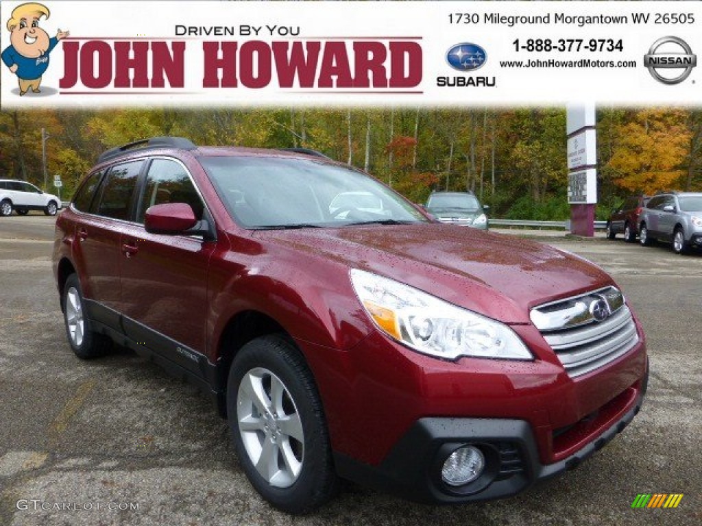 2013 Outback 2.5i Premium - Venetian Red Pearl / Black photo #1