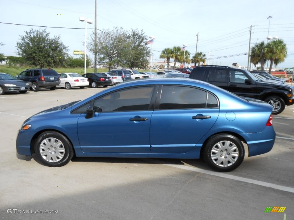 2010 Civic DX-VP Sedan - Atomic Blue Metallic / Gray photo #4