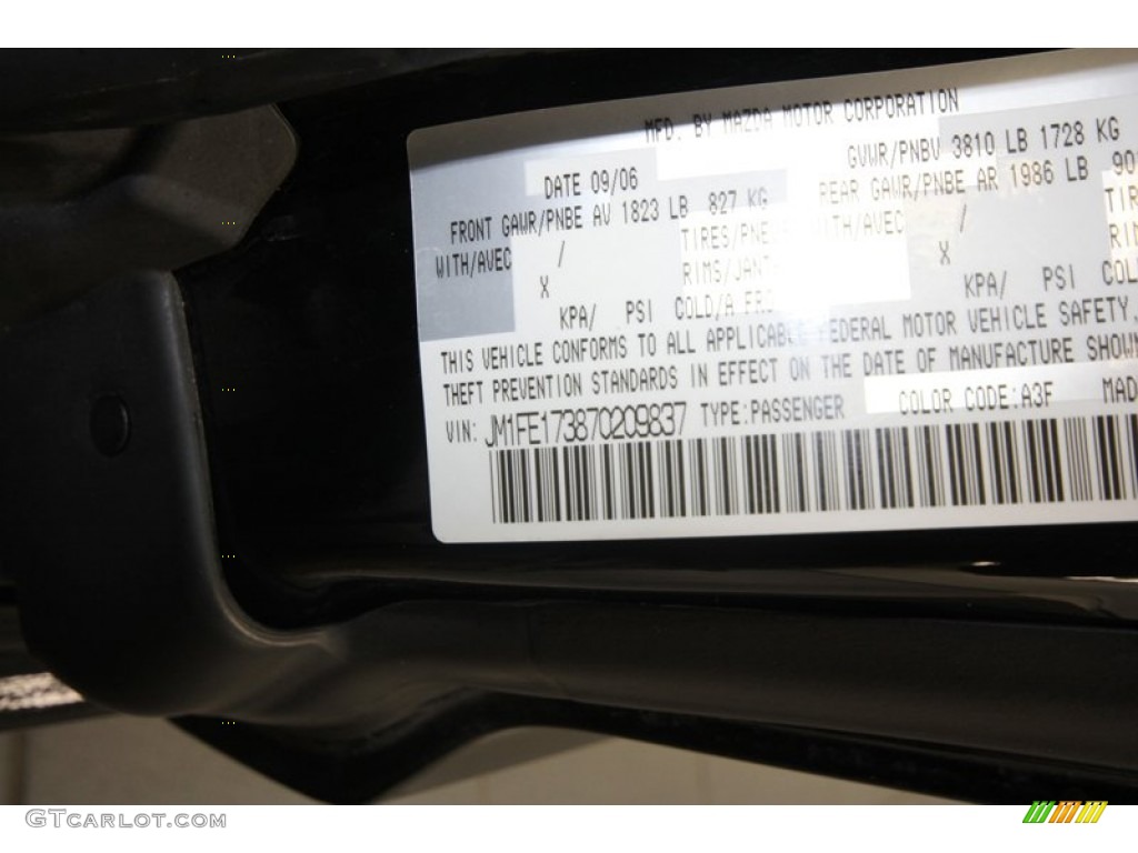 2007 Mazda RX-8 Grand Touring Color Code Photos