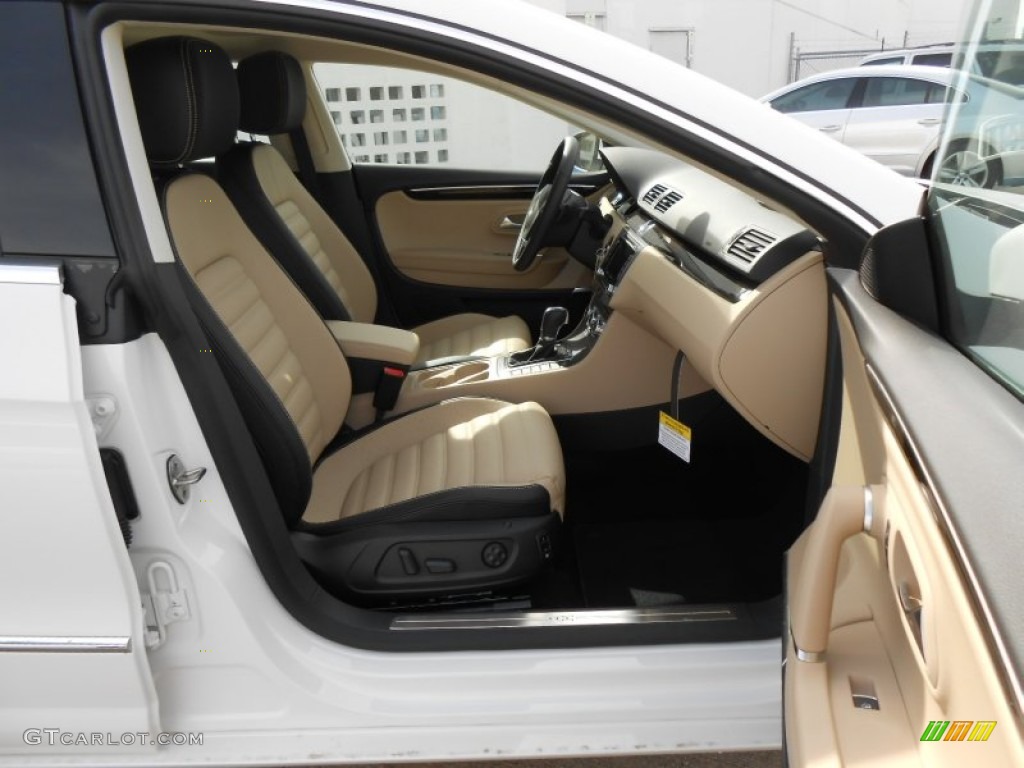 Desert Beige/Black Interior 2013 Volkswagen CC VR6 4Motion Executive Photo #72243569