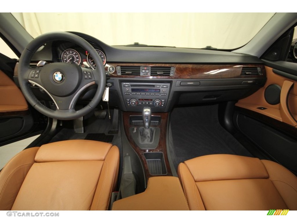 2009 3 Series 328i Coupe - Black Sapphire Metallic / Saddle Brown Dakota Leather photo #4