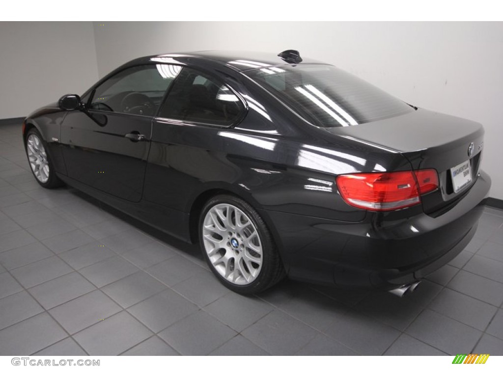2009 3 Series 328i Coupe - Black Sapphire Metallic / Saddle Brown Dakota Leather photo #5