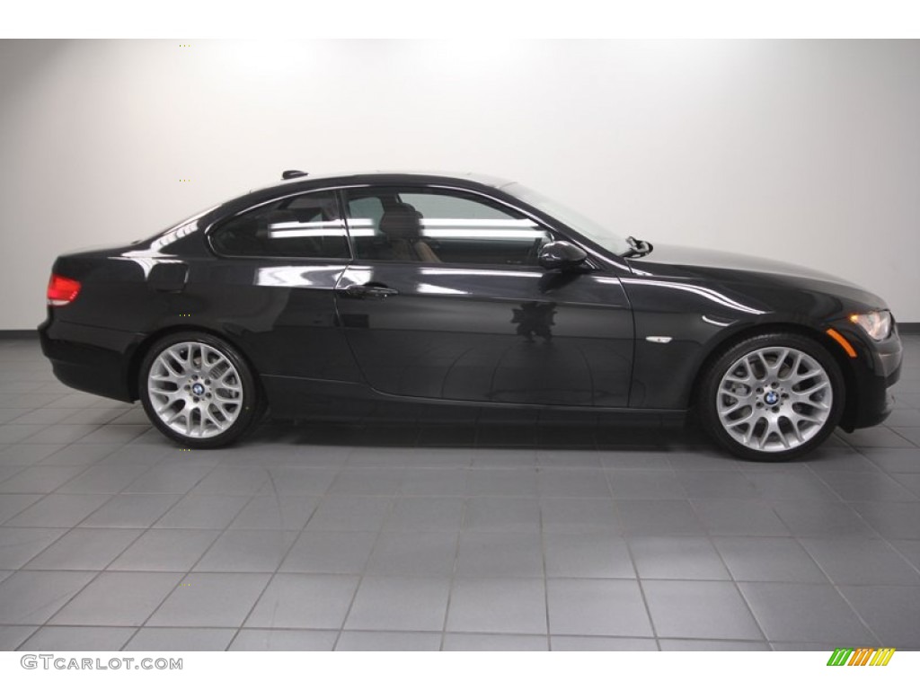 2009 3 Series 328i Coupe - Black Sapphire Metallic / Saddle Brown Dakota Leather photo #7