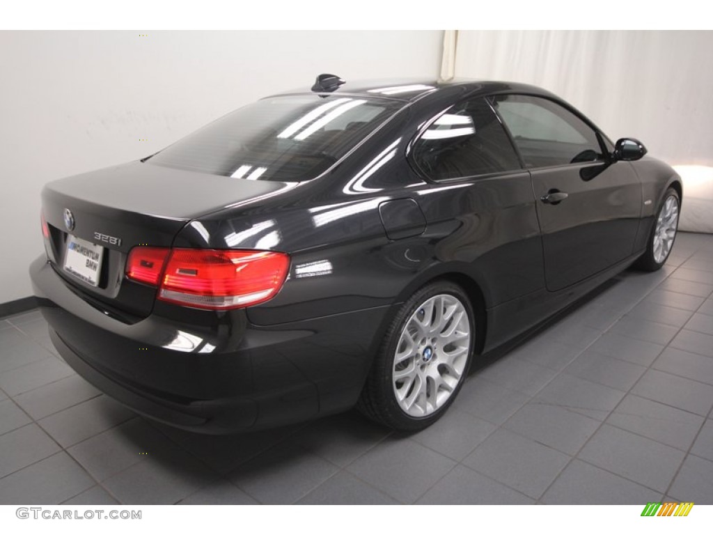 2009 3 Series 328i Coupe - Black Sapphire Metallic / Saddle Brown Dakota Leather photo #11