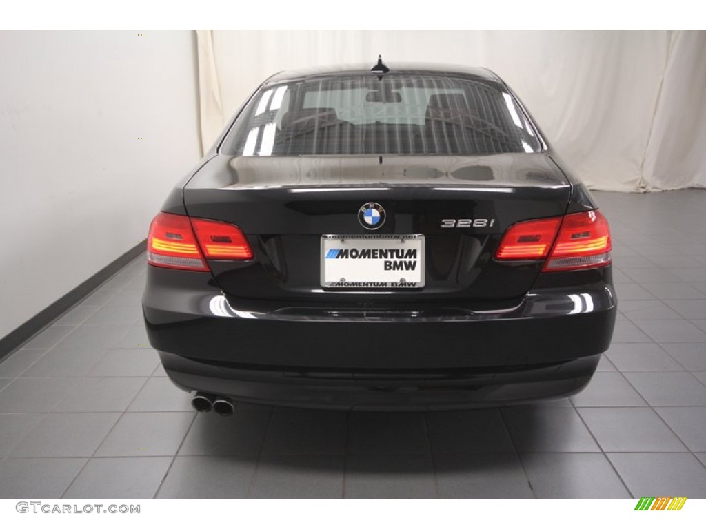 2009 3 Series 328i Coupe - Black Sapphire Metallic / Saddle Brown Dakota Leather photo #12