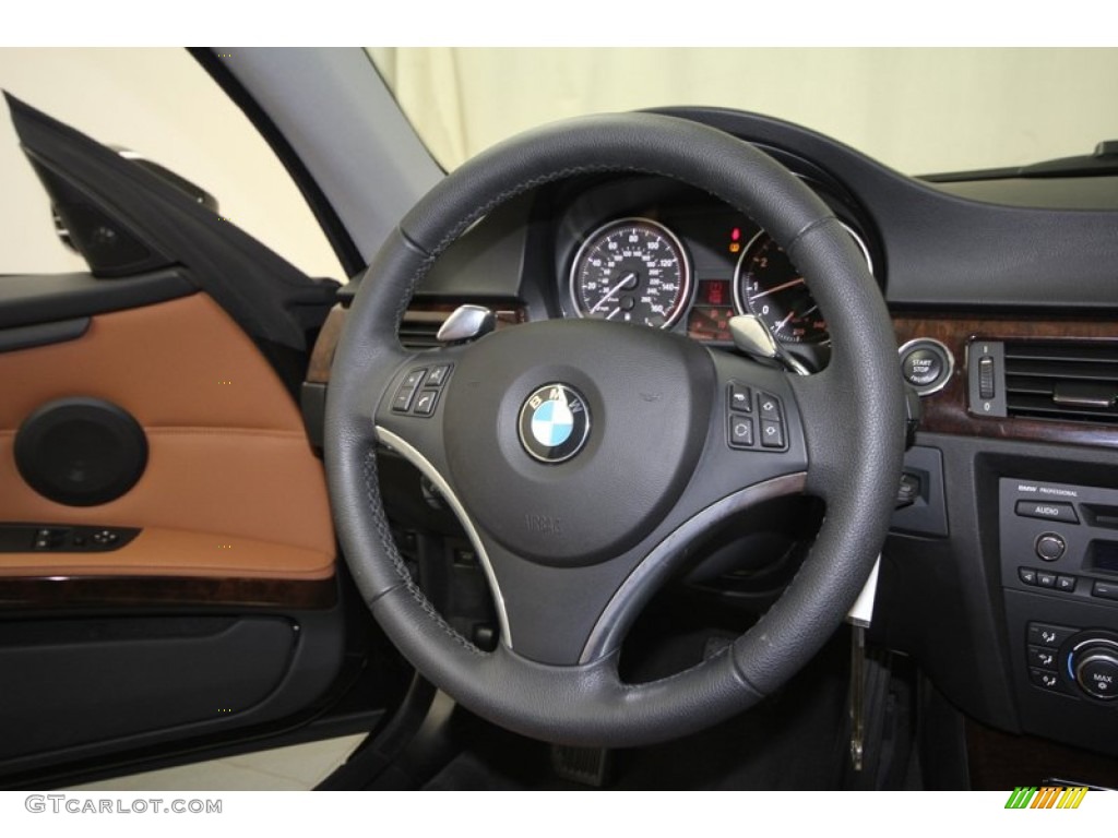 2009 3 Series 328i Coupe - Black Sapphire Metallic / Saddle Brown Dakota Leather photo #25