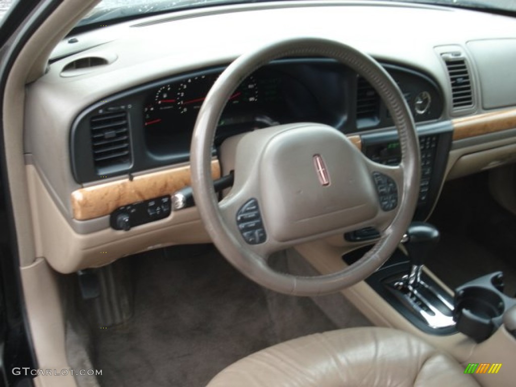 1998 Lincoln Continental Standard Continental Model Medium Prairie Tan Steering Wheel Photo #72244151