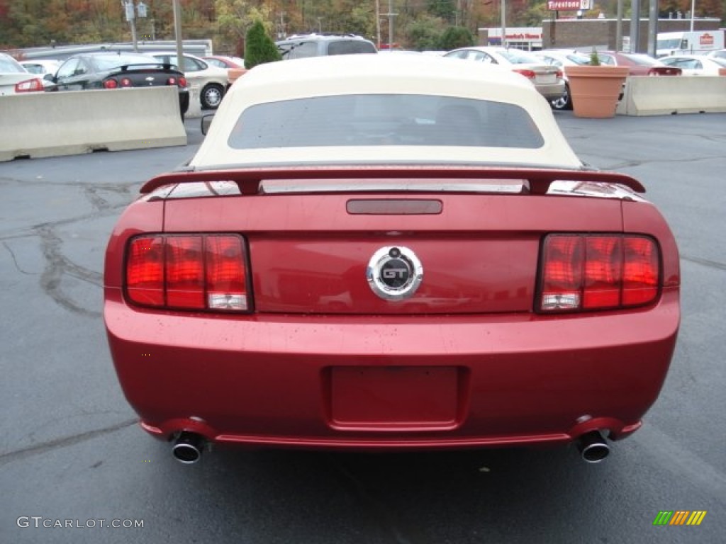 2006 Mustang GT Premium Convertible - Redfire Metallic / Light Parchment photo #6