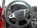 Charcoal Black 2012 Ford Focus SEL 5-Door Steering Wheel