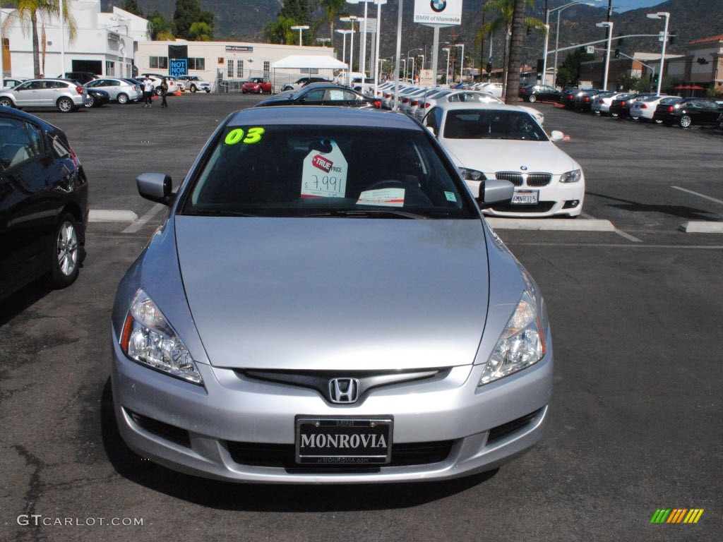 2003 Accord LX V6 Coupe - Satin Silver Metallic / Black photo #2
