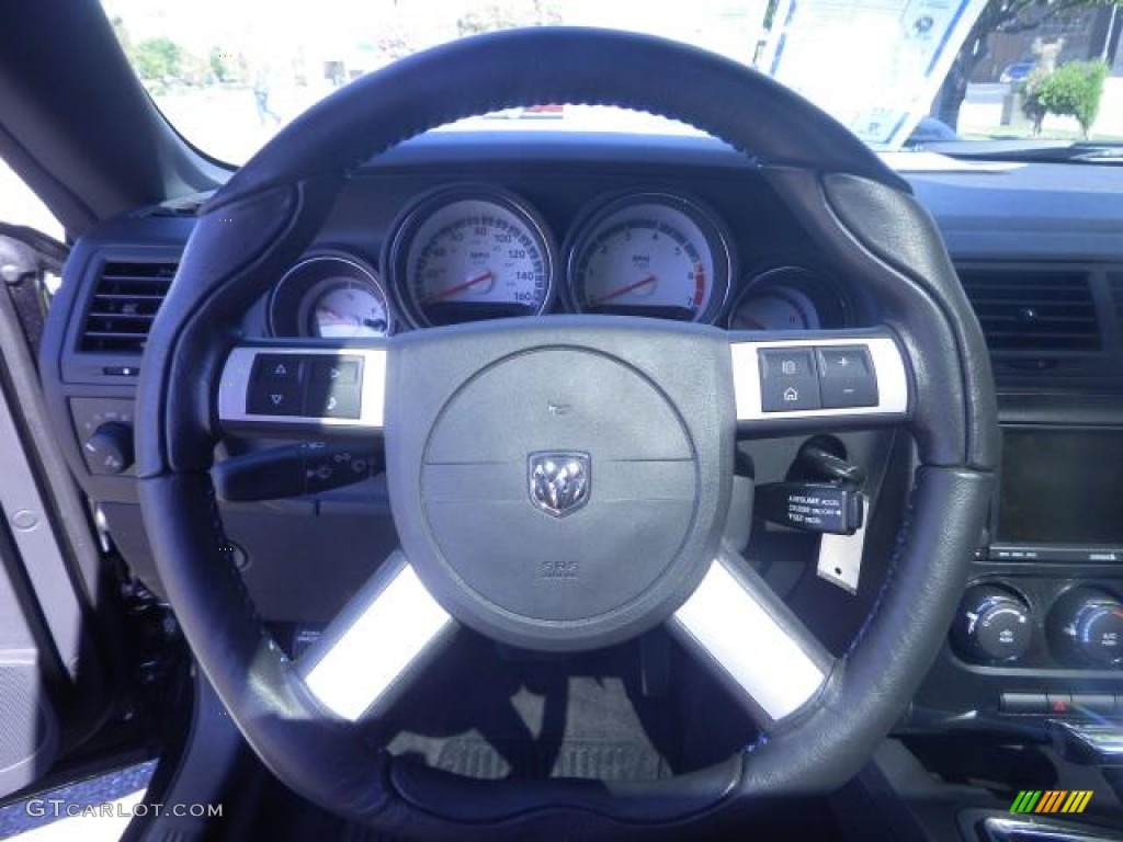 2010 Dodge Challenger R/T Mopar '10 Dark Slate Gray Steering Wheel Photo #72248491