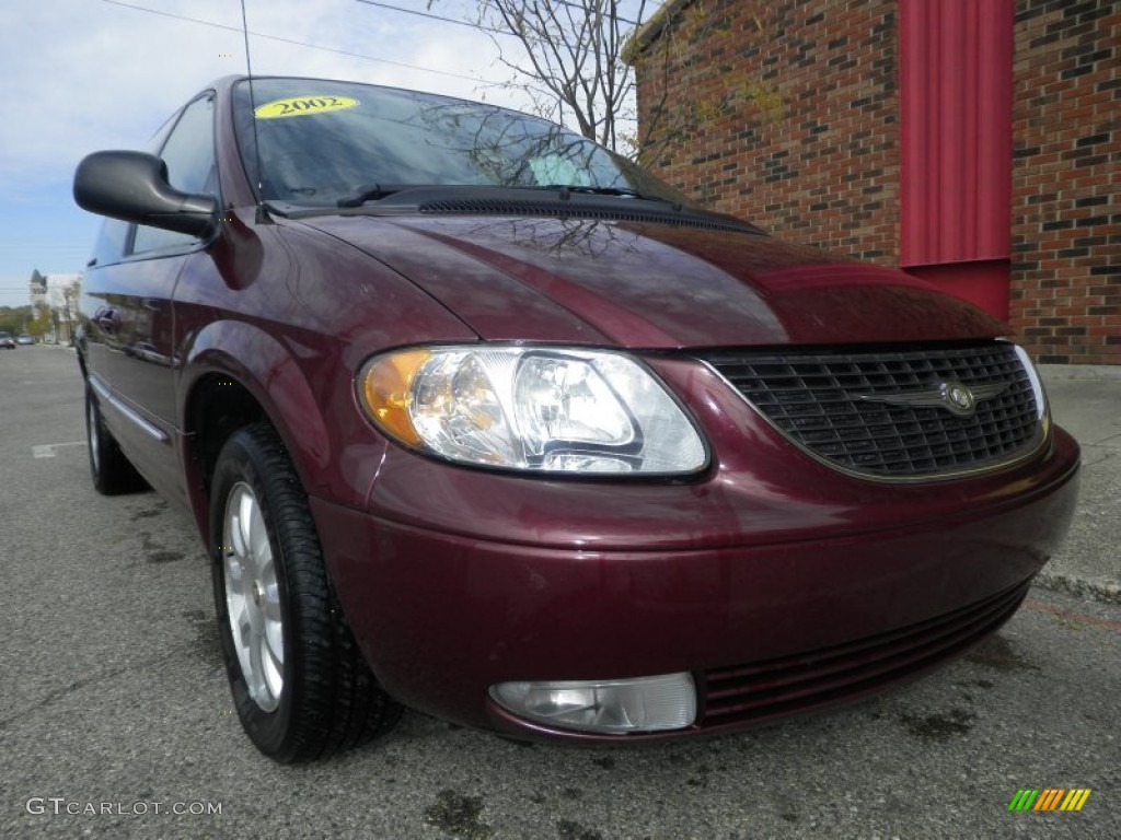 2002 Town & Country LXi - Dark Garnet Red Pearlcoat / Taupe photo #1