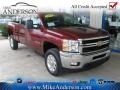 2013 Deep Ruby Metallic Chevrolet Silverado 2500HD LT Crew Cab 4x4  photo #1