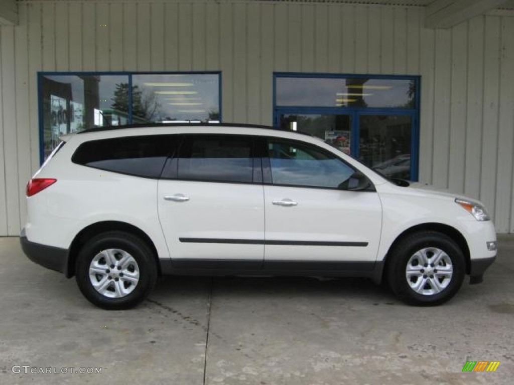 2012 Traverse LS AWD - White / Dark Gray/Light Gray photo #2