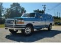 Reef Blue Metallic 1995 Ford F250 XLT Extended Cab