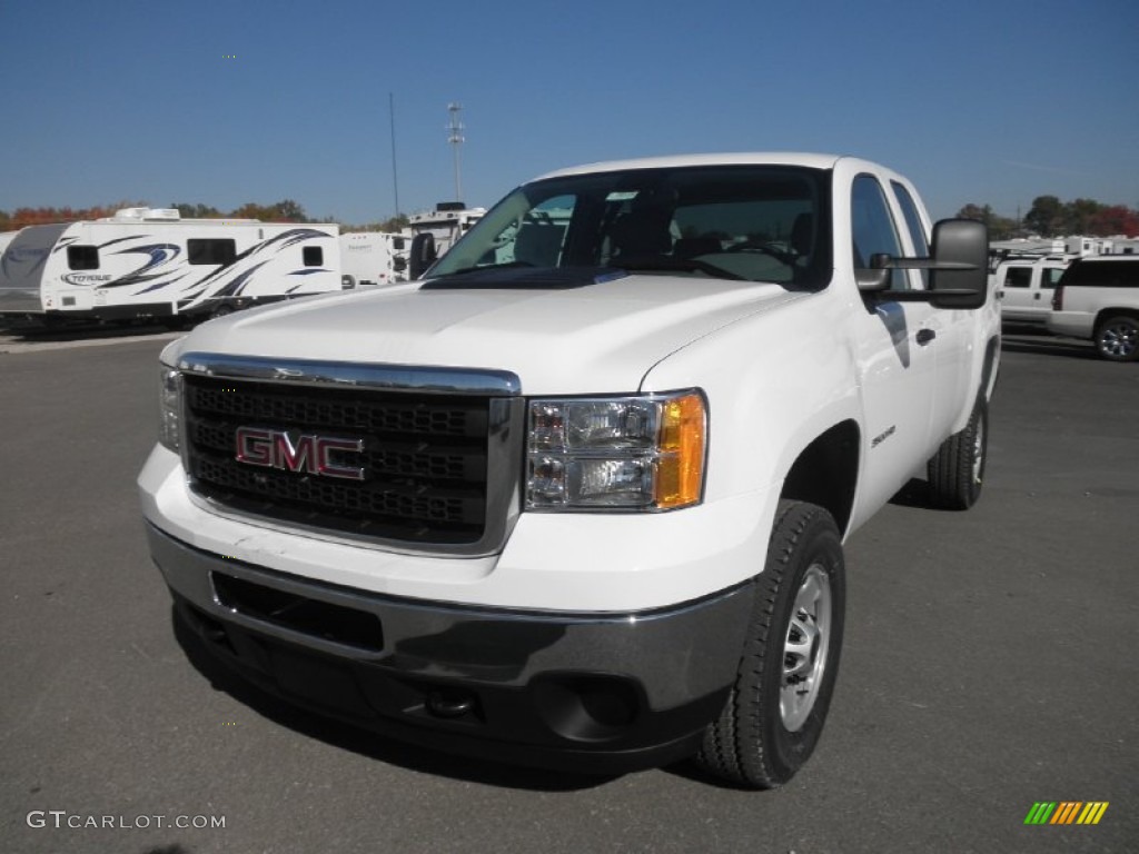 Summit White 2013 GMC Sierra 2500HD Extended Cab 4x4 Exterior Photo #72252076