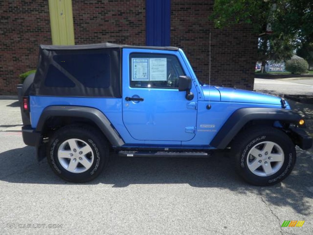 2010 Wrangler Sport 4x4 - Surf Blue Pearl / Dark Slate Gray/Medium Slate Gray photo #2