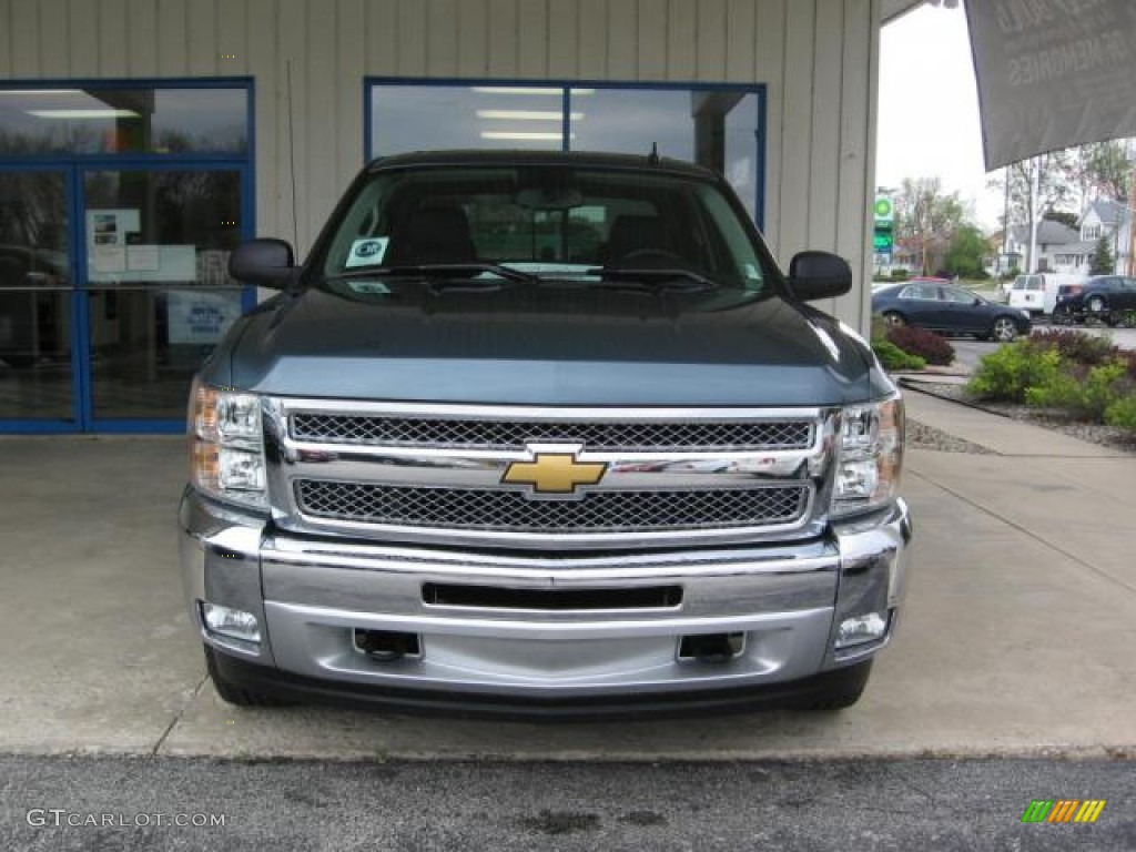 2012 Silverado 1500 LT Crew Cab 4x4 - Blue Granite Metallic / Ebony photo #9