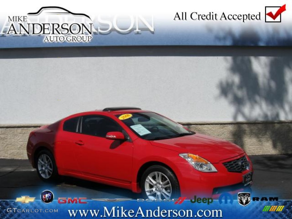 2008 Altima 3.5 SE Coupe - Code Red Metallic / Charcoal photo #1