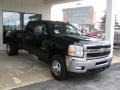 Black 2012 Chevrolet Silverado 3500HD LTZ Crew Cab 4x4 Dually