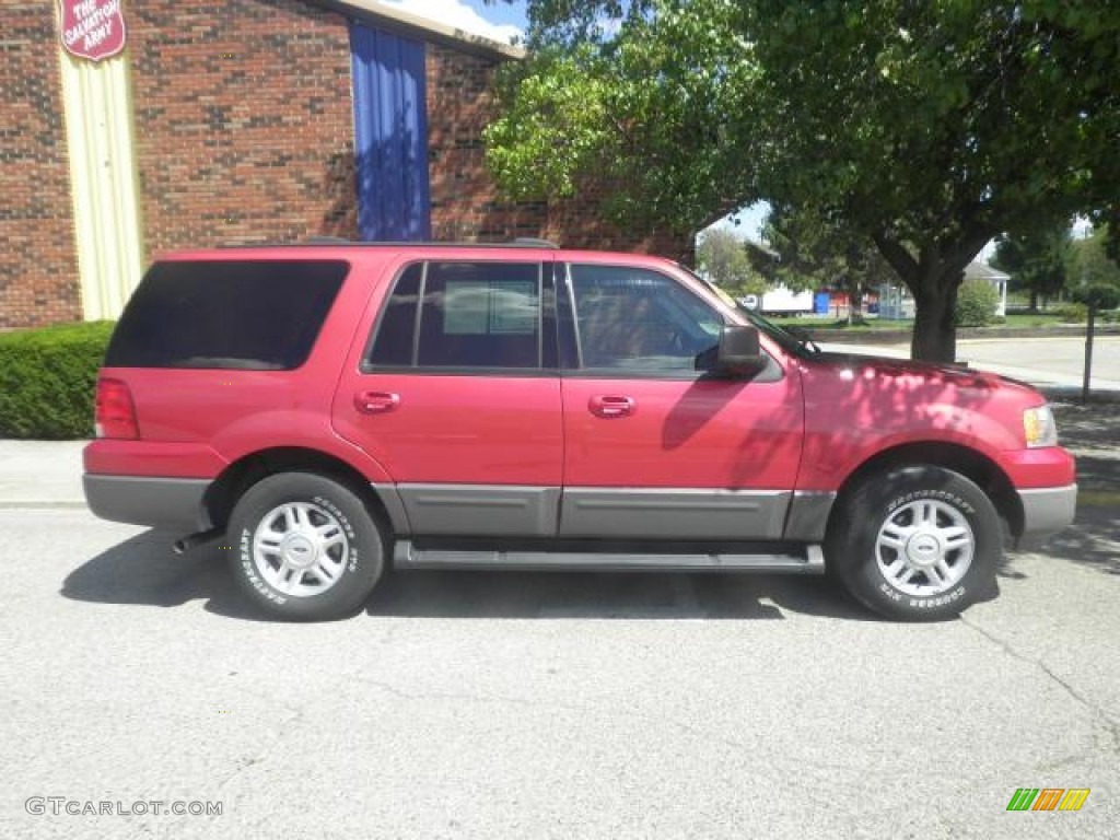 2003 Expedition XLT 4x4 - Laser Red Tinted Metallic / Flint Grey photo #2