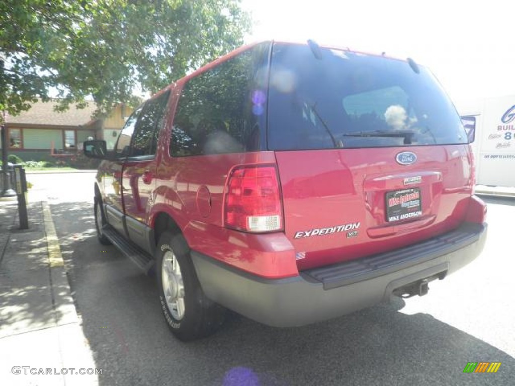 2003 Expedition XLT 4x4 - Laser Red Tinted Metallic / Flint Grey photo #3