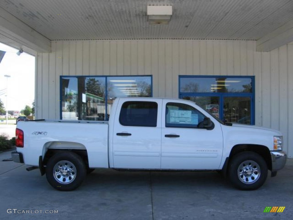 2012 Silverado 1500 LS Crew Cab 4x4 - Summit White / Dark Titanium photo #2