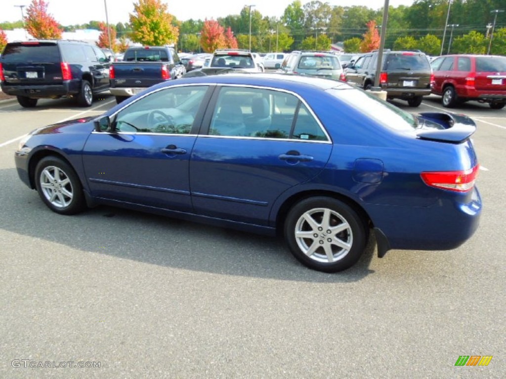 2003 Accord EX V6 Sedan - Eternal Blue Pearl / Gray photo #4
