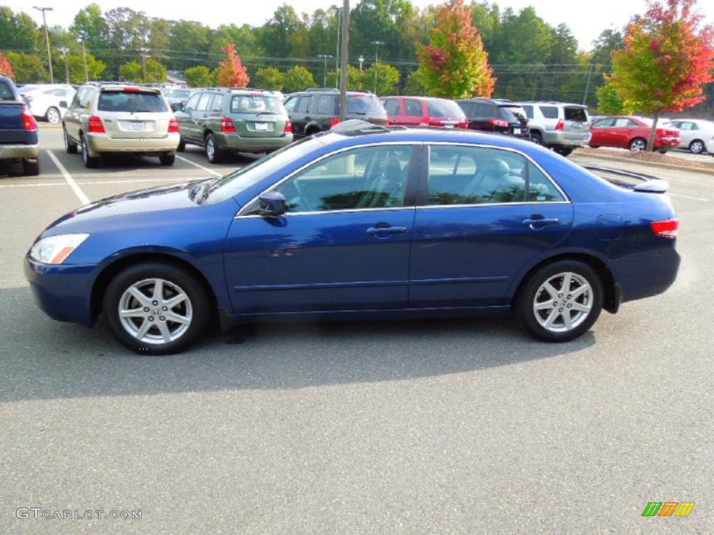 2003 Accord EX V6 Sedan - Eternal Blue Pearl / Gray photo #6