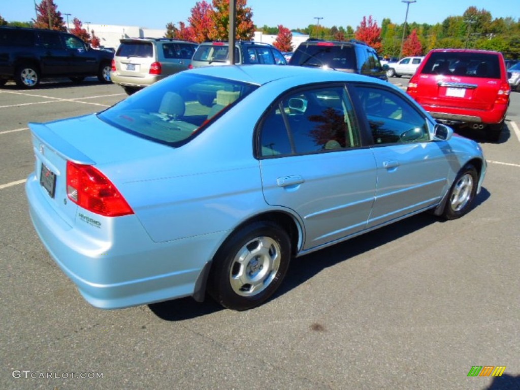 2005 Civic Hybrid Sedan - Opal Silver Blue Metallic / Gray photo #5