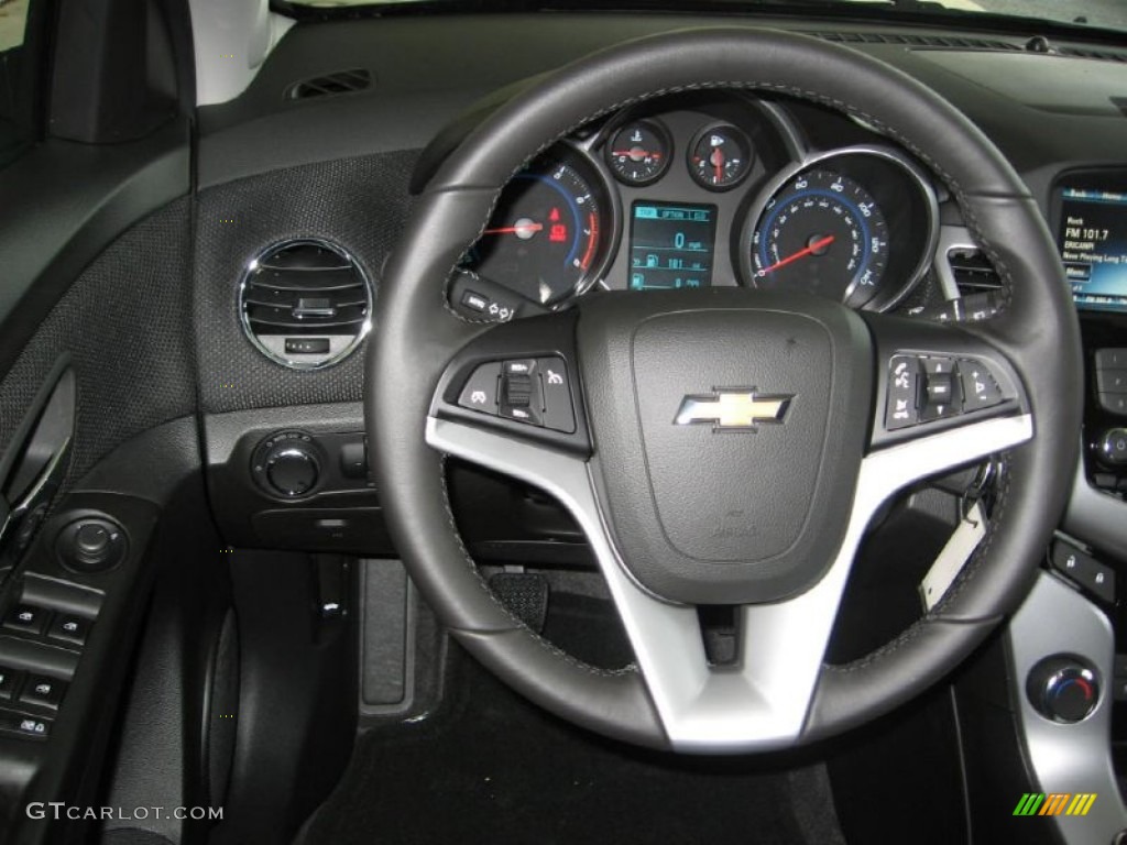 2013 Chevrolet Cruze ECO Jet Black Steering Wheel Photo #72255802