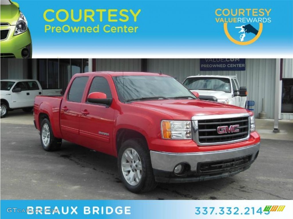 2008 Sierra 1500 SLE Crew Cab - Fire Red / Ebony photo #1