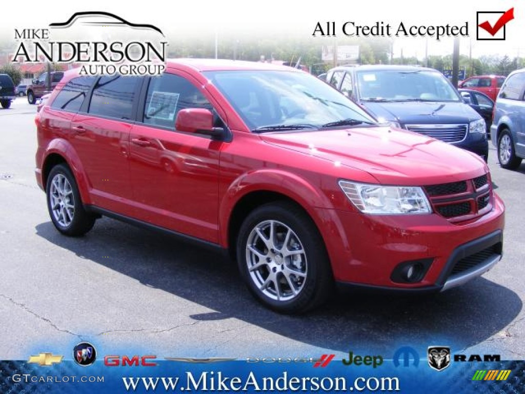 2012 Journey R/T AWD - Brilliant Red Tri-Coat Pearl / Black photo #1