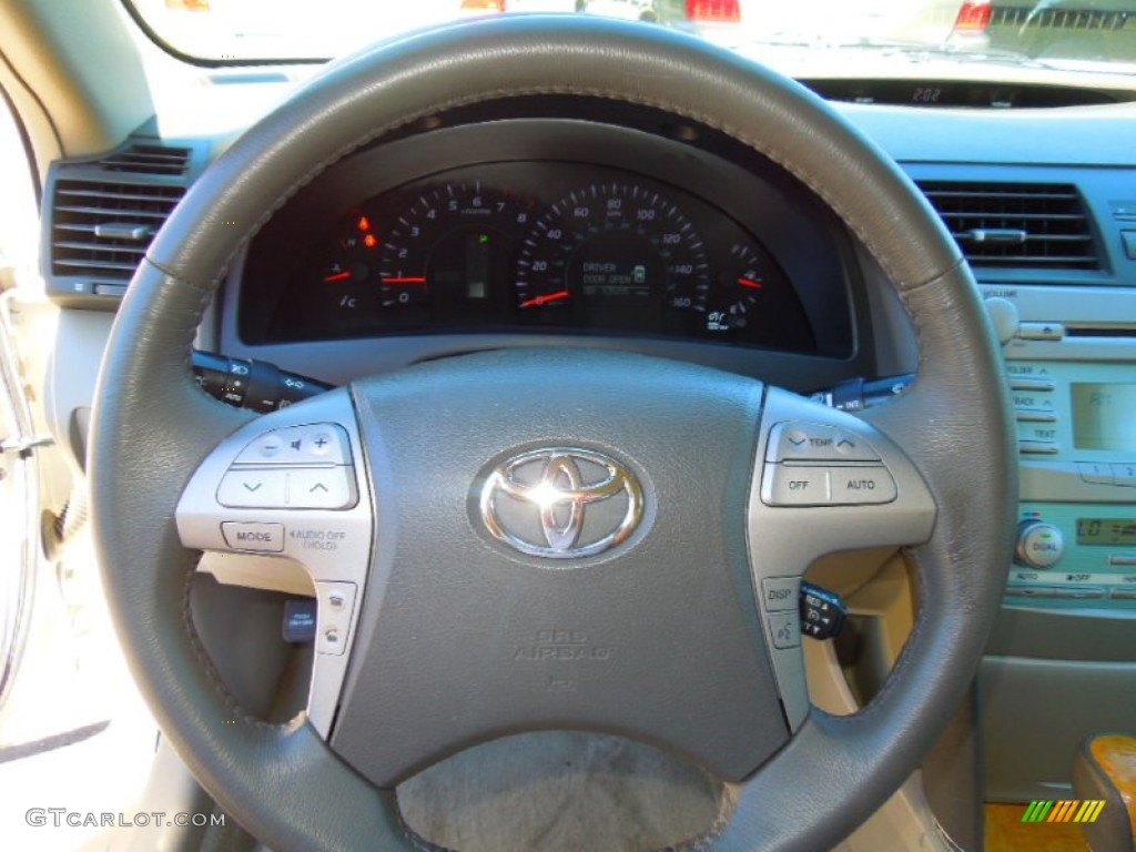 2007 Toyota Camry XLE V6 Bisque Steering Wheel Photo #72257449