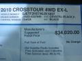 2010 Crystal Black Pearl Honda Accord Crosstour EX-L 4WD  photo #20