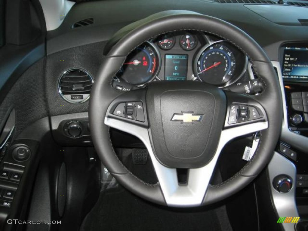 2013 Chevrolet Cruze ECO Jet Black Steering Wheel Photo #72258625
