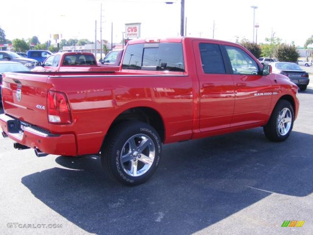 2012 Ram 1500 Sport Quad Cab 4x4 - Flame Red / Dark Slate Gray photo #14