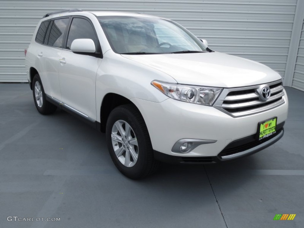 2013 Highlander V6 - Blizzard White Pearl / Sand Beige photo #1