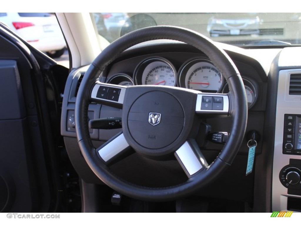 2008 Dodge Charger R/T Dark Slate Gray Steering Wheel Photo #72265537