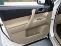 2013 Toyota Highlander Sand Beige Interior Door Panel Photo