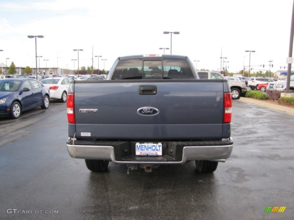 2006 F150 XLT SuperCab 4x4 - Medium Wedgewood Blue Metallic / Medium/Dark Flint photo #4