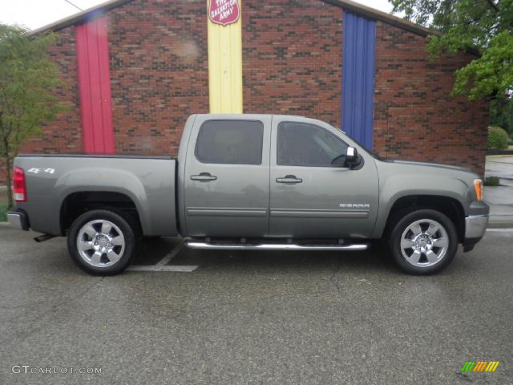 2011 Sierra 1500 SLT Crew Cab 4x4 - Storm Gray Metallic / Ebony photo #2