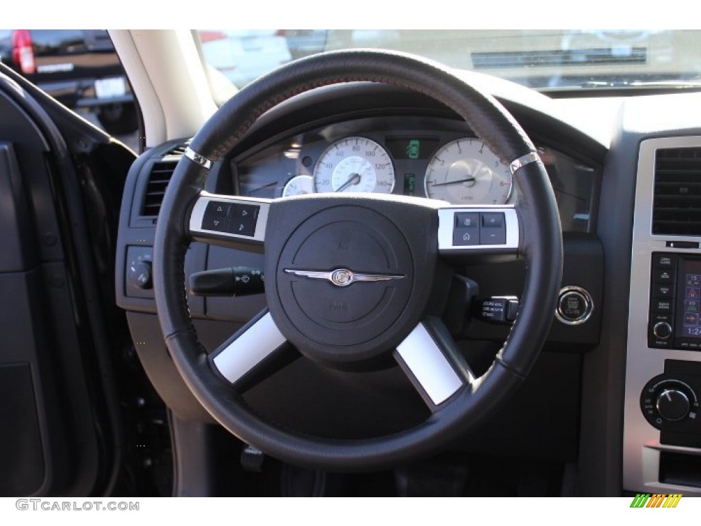 2010 Chrysler 300 300S V8 Dark Slate Gray Steering Wheel Photo #72269341