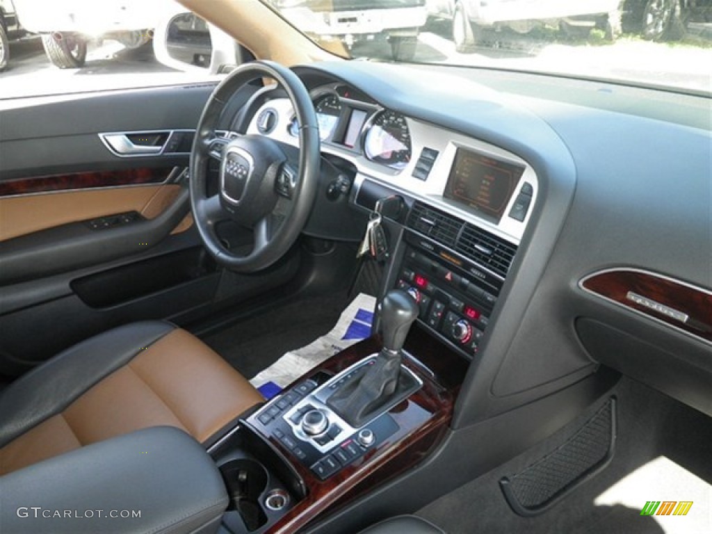 2009 Audi A6 3.0T quattro Sedan Amaretto/Black Dashboard Photo #72269593